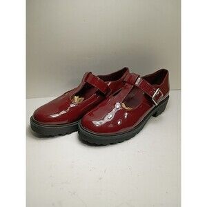 Girls Wonder Nation Maroon Dress Shoes Mary Jane Memory Foam Size 5 New NWOT